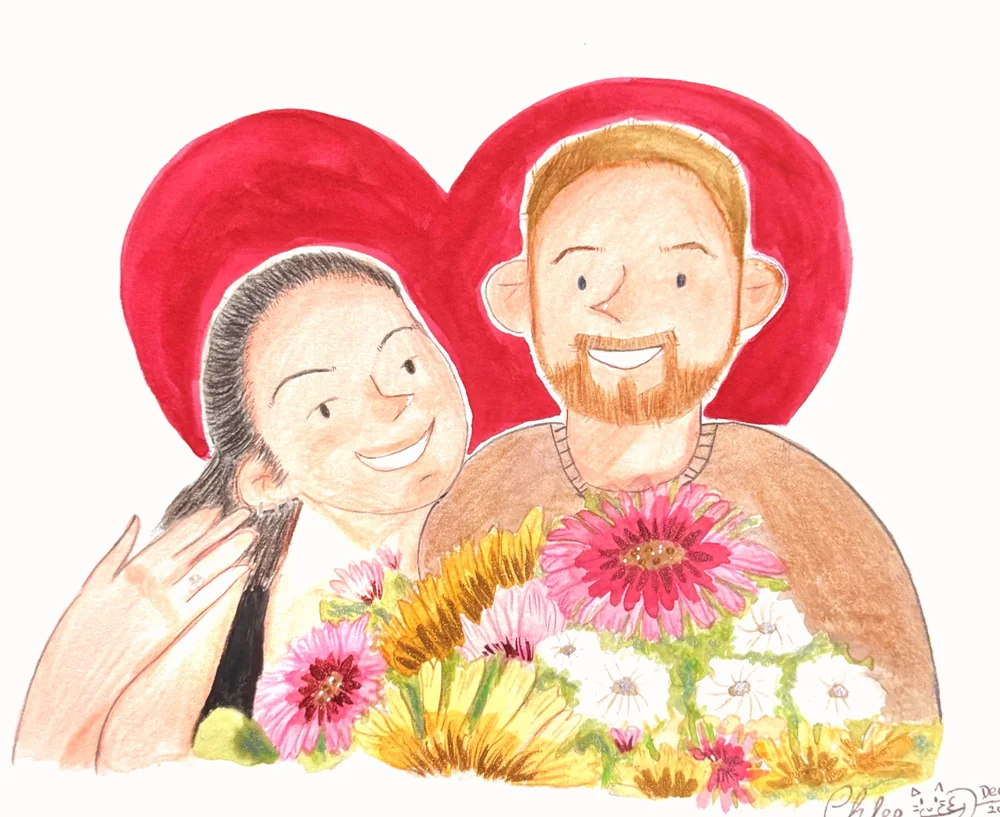 Couple with flowers · Chloe