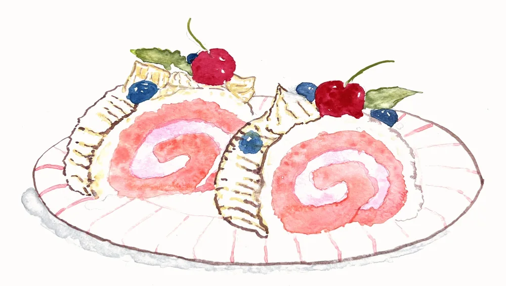 Strawberry Swiss roll · Chloe